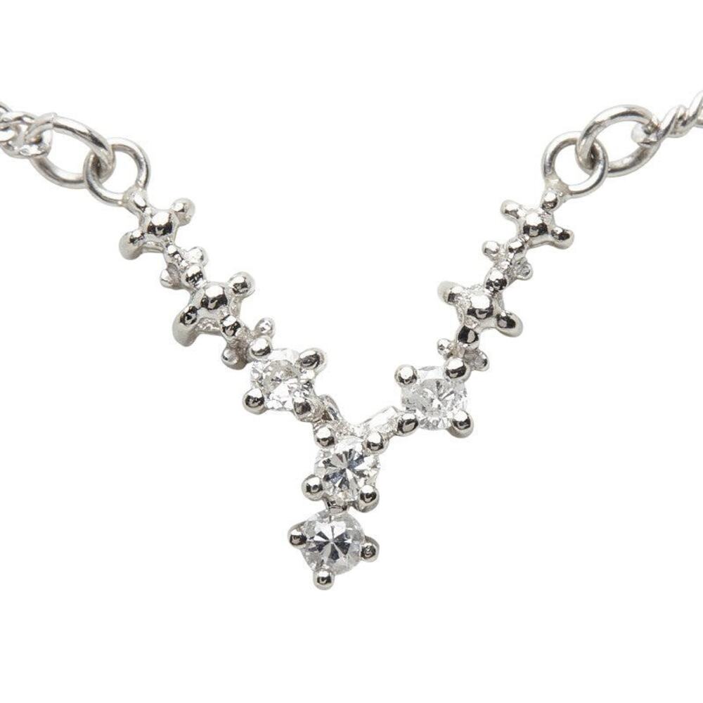 Unbranded Diamond Pendant Necklace Platinum 850 Silver